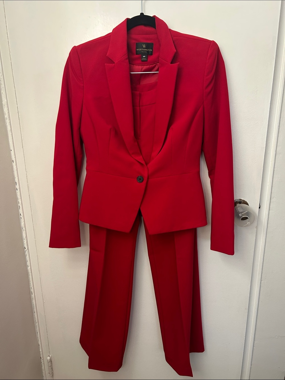Worthington Red Single-Button Tailored Suit